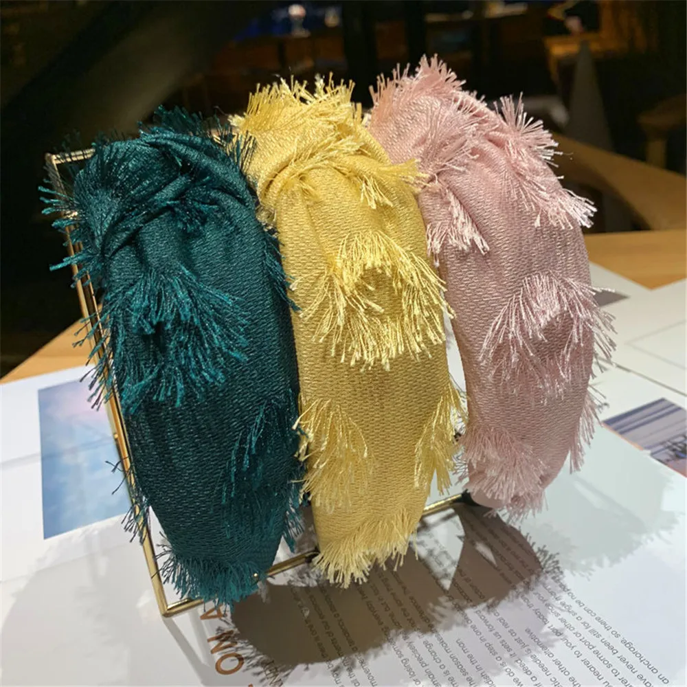 Colorful Tassel Hairbands For Women Hair Accessories Girls Knot Bows Headbands Cute Solid Hairy Wholesale 
Colorful Tassel Hairbands For Women Hair Accessories Girls Knot Bows Headbands Cute Solid Hairy Wholesale