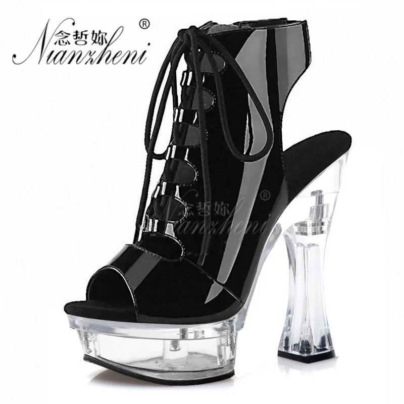 14CM Platform Stripper Heels Short Boots For Women Hollow 6Inches Patent Leather Nightclub Pole Dance Shoes Gothic Fetish Sexy
14CM Platform Stripper Heels Short Boots For Women Hollow 6Inches Patent Leather Nightclub Pole Dance Shoes Gothic Fetish Sexy