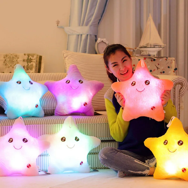 Creative Toy Luminous Pillow Soft Stuffed Plush Glowing Colorful Stars Cushion Led Light Toys Gift For Kids Children Girls
Creative Toy Luminous Pillow Soft Stuffed Plush Glowing Colorful Stars Cushion Led Light Toys Gift For Kids Children Girls