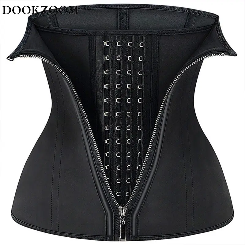 Latex Waist Trainer Corset Zipper Cincher Slimming Belly Belt Tummy Trimmer Shaper Women Control Sheath Girdle Strap Black Hooks
Latex Waist Trainer Corset Zipper Cincher Slimming Belly Belt Tummy Trimmer Shaper Women Control Sheath Girdle Strap Black Hooks