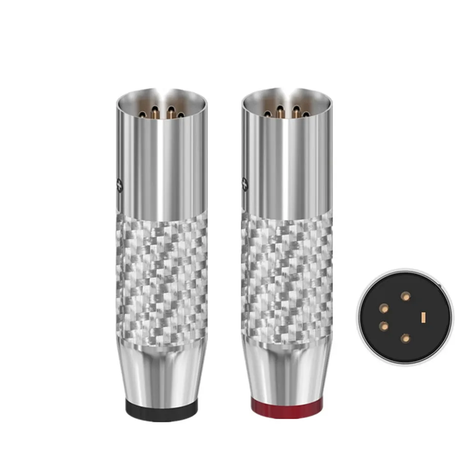 XLR Connector 4Pin Male Plug Carbon Fiber Gold-Plated Speaker Terminals For Microphone Jack Audio Cable Cannon Adapter Amplifier
XLR Connector 4Pin Male Plug Carbon Fiber Gold-Plated Speaker Terminals For Microphone Jack Audio Cable Cannon Adapter Amplifier