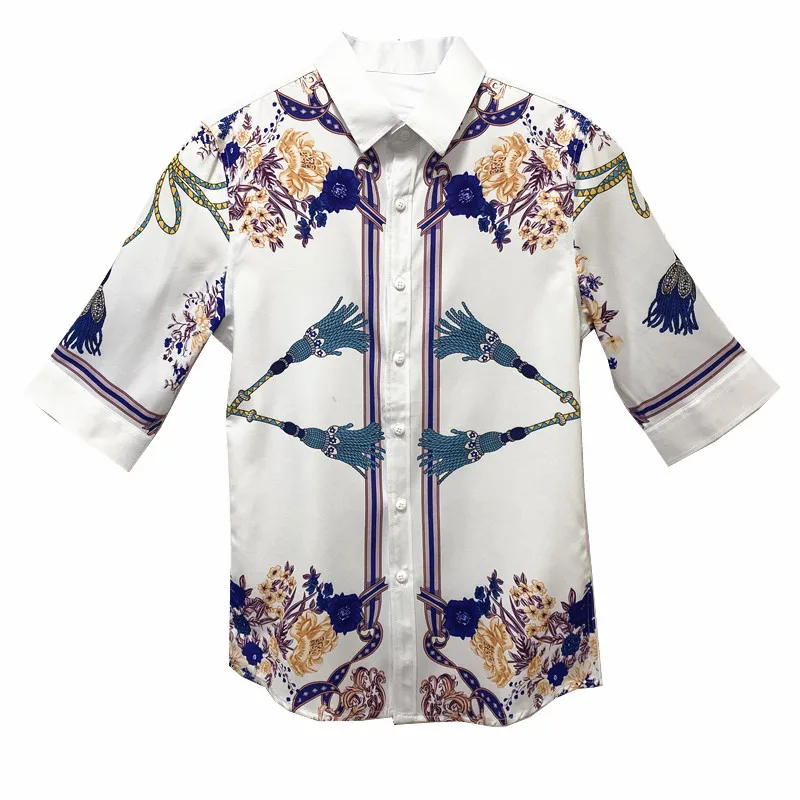 Luxury Print Men Shirt Short Sleeve Streetwear Casual Slim Fit Shirts Night Club Party Shirt
Luxury Print Men Shirt Short Sleeve Streetwear Casual Slim Fit Shirts Night Club Party Shirt