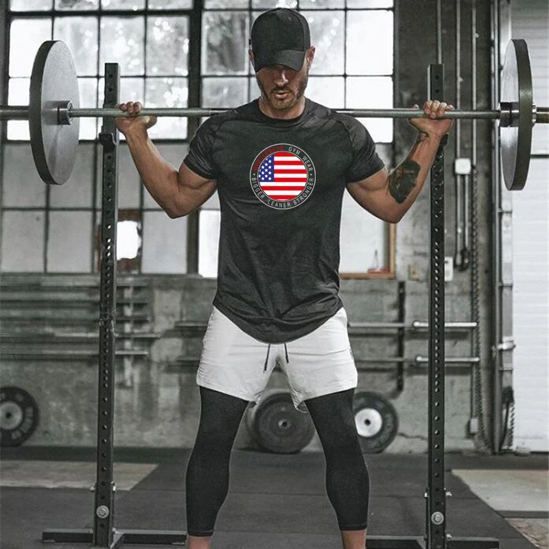 Fitness Mens Short Sleeve Mesh t-shirt Summer Gyms Clothing Fashion Bodybuilding Tight T shirt Male Slim Fit Tee shirt homme
Fitness Mens Short Sleeve Mesh t-shirt Summer Gyms Clothing Fashion Bodybuilding Tight T shirt Male Slim Fit Tee shirt homme