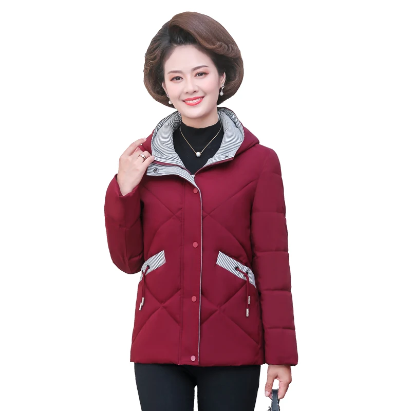 Women Winter Parka Middle-aged Elderly Mother Cotton Coats Long Sleeve Hooded Thicken Warm Down Cotton Jacket Outwear Female 5XL
Women Winter Parka Middle-aged Elderly Mother Cotton Coats Long Sleeve Hooded Thicken Warm Down Cotton Jacket Outwear Female 5XL