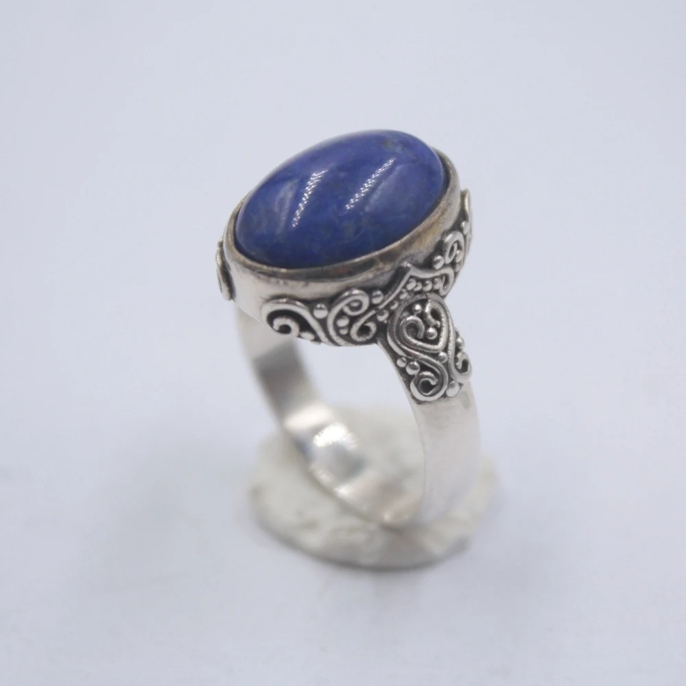 New Pure 925 Sterling Silver Ring The Widest 16mm Lapis Lazuli Lace Ring For Woman
New Pure 925 Sterling Silver Ring The Widest 16mm Lapis Lazuli Lace Ring For Woman