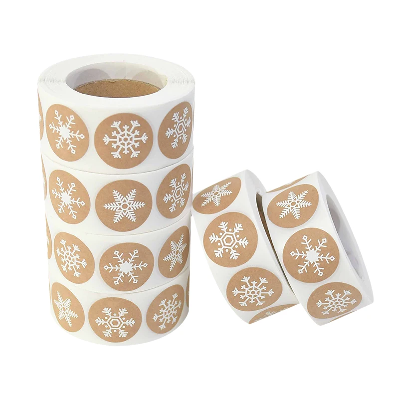 500Pcs/roll Kraft Stickers Christmas Gift Snowflake Sticker for Package Stationery Xmas New Year Festival Seal Labels Decals
500Pcs/roll Kraft Stickers Christmas Gift Snowflake Sticker for Package Stationery Xmas New Year Festival Seal Labels Decals