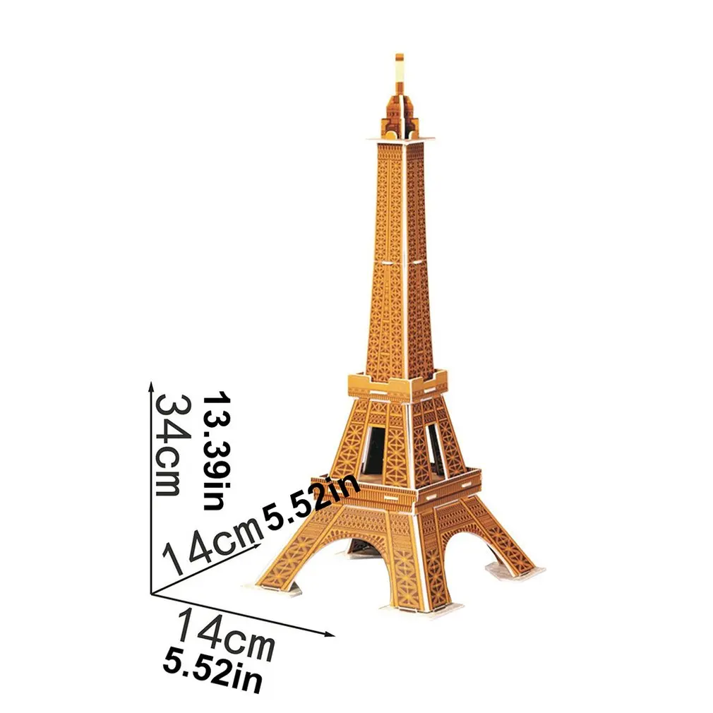 Мини Волшебный мир архитектура Эйфелева башня Статуя карты свободы бумажные 3d