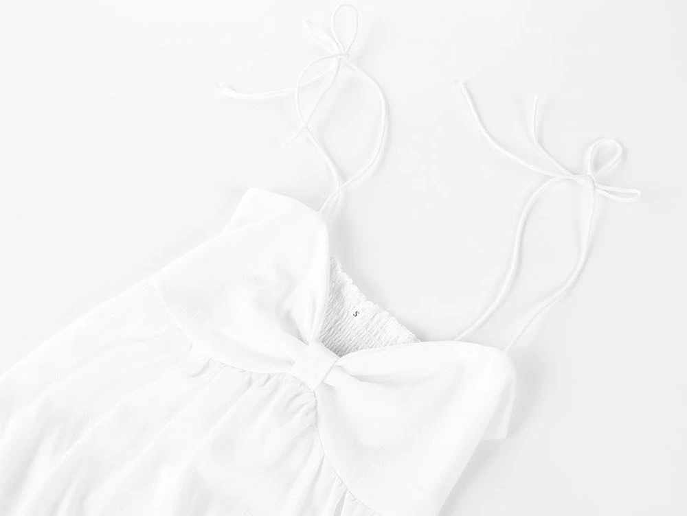 White Sling Bow Women Short Dress Elegant Sexy Mini Beach A Line Dresses Ruffled Vestidos Holiday Party Summer Female Clothes
White Sling Bow Women Short Dress Elegant Sexy Mini Beach A Line Dresses Ruffled Vestidos Holiday Party Summer Female Clothes