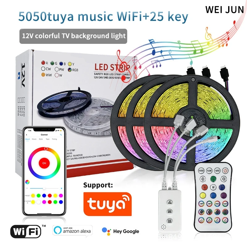 Светодиодная ленсветильник SMD5050, RGB Led полоска с Wi-Fi и управлением через приложение, 12 В
Светодиодная ленсветильник SMD5050, RGB Led полоска с Wi-Fi и управлением через приложение, 12 В