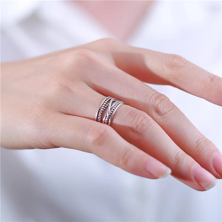 DIEERLAN Personality 925 Sterling Silver Multilayer Rings For Women Wedding Jewelry Adjustable Antique Finger Ring Anillos
DIEERLAN Personality 925 Sterling Silver Multilayer Rings For Women Wedding Jewelry Adjustable Antique Finger Ring Anillos