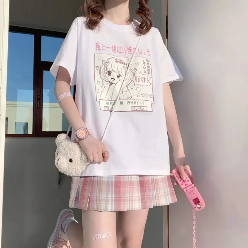 Woman clothes Summer Japanese Genki Girl Print Cute Sweet Loose Short Sleeve T-shirt Kawaii Women T-shirt vintage tshirt y2k
Woman clothes Summer Japanese Genki Girl Print Cute Sweet Loose Short Sleeve T-shirt Kawaii Women T-shirt vintage tshirt y2k