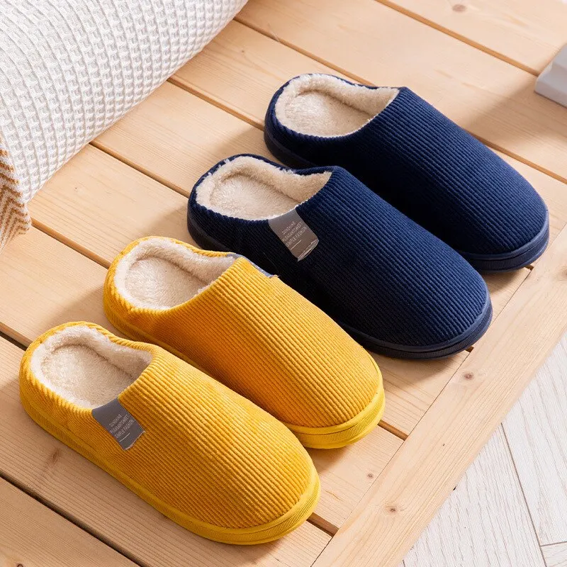 vertvie Winter House Slippers Women Men Cotton Warm Home Slippers Non-slip Soft Thick Bottom Couple Male Causal Flat Shoes
vertvie Winter House Slippers Women Men Cotton Warm Home Slippers Non-slip Soft Thick Bottom Couple Male Causal Flat Shoes