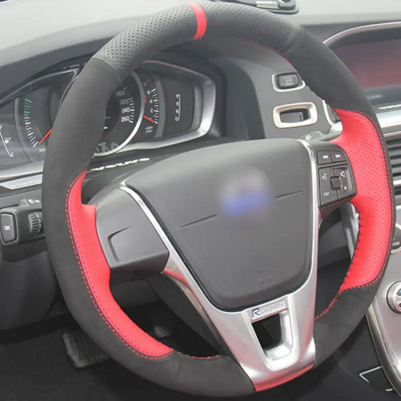 Top Leather Steering Wheel Cover For Volvo S60 V40 V60 XC60 Hand-stitch Grip Cover hight quality Automotive interior Auto parts
Top Leather Steering Wheel Cover For Volvo S60 V40 V60 XC60 Hand-stitch Grip Cover hight quality Automotive interior Auto parts