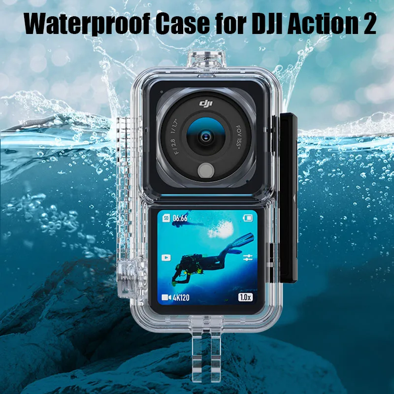 TELESIN Waterproof Case for DJI Osmo Action 2 Sports Camera Housing Case 45M Diving Housing Protective Shell Underwater Cover
TELESIN Waterproof Case for DJI Osmo Action 2 Sports Camera Housing Case 45M Diving Housing Protective Shell Underwater Cover
