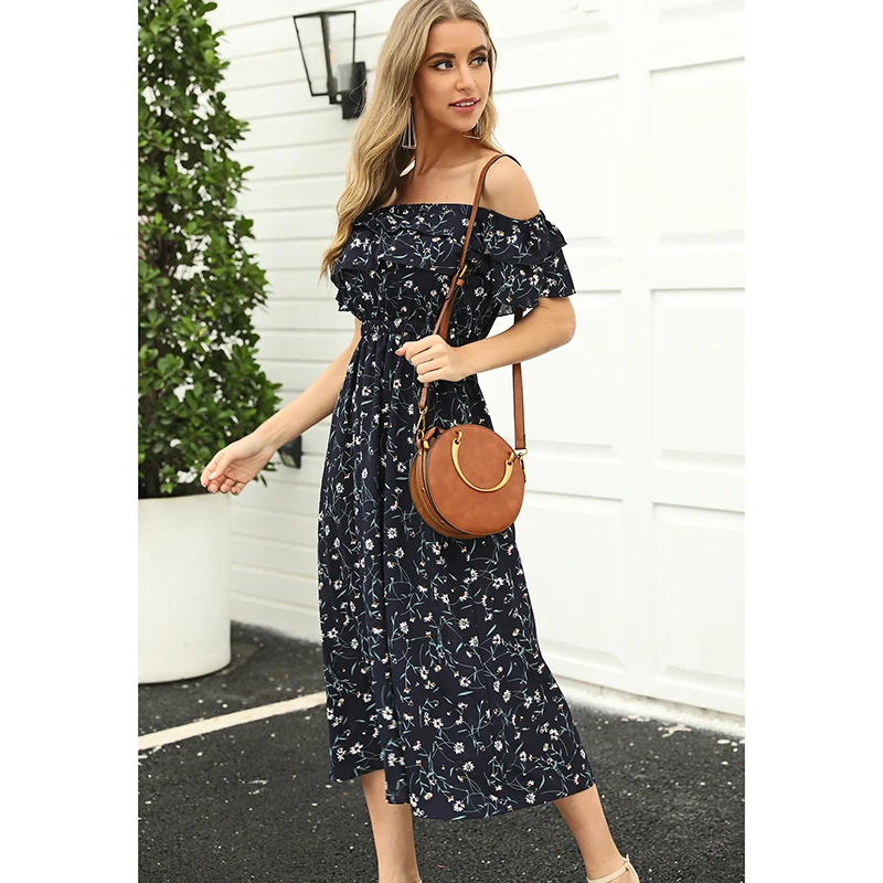 Floral Chiffon Dress Mid-Long Summer Sexy One Shoulder Ruffled Short Sleeve Elatic High Waist Slim Female Dresses SJ5884C
Floral Chiffon Dress Mid-Long Summer Sexy One Shoulder Ruffled Short Sleeve Elatic High Waist Slim Female Dresses SJ5884C