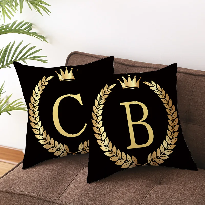 

Pillowcase decorative pillow case sofa cushion cover luxury letter pillow peach skin cushion throw pillow cover couch pillows