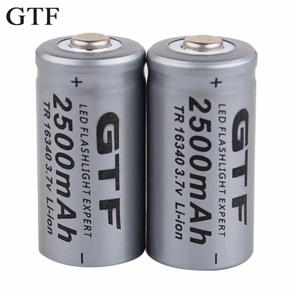 2 шт GTF 3,7 V 2500 мА/ч, литий-ионный аккумулятор для 16340 Батарея CR123A Перезаряжаемые батареи 3,7 V CR123 для лазерная ручка светодиодный фонарик для моб...
2 шт GTF 3,7 V 2500 мА/ч, литий-ионный аккумулятор для 16340 Батарея CR123A Перезаряжаемые батареи 3,7 V CR123 для лазерная ручка светодиодный фонарик для моб...