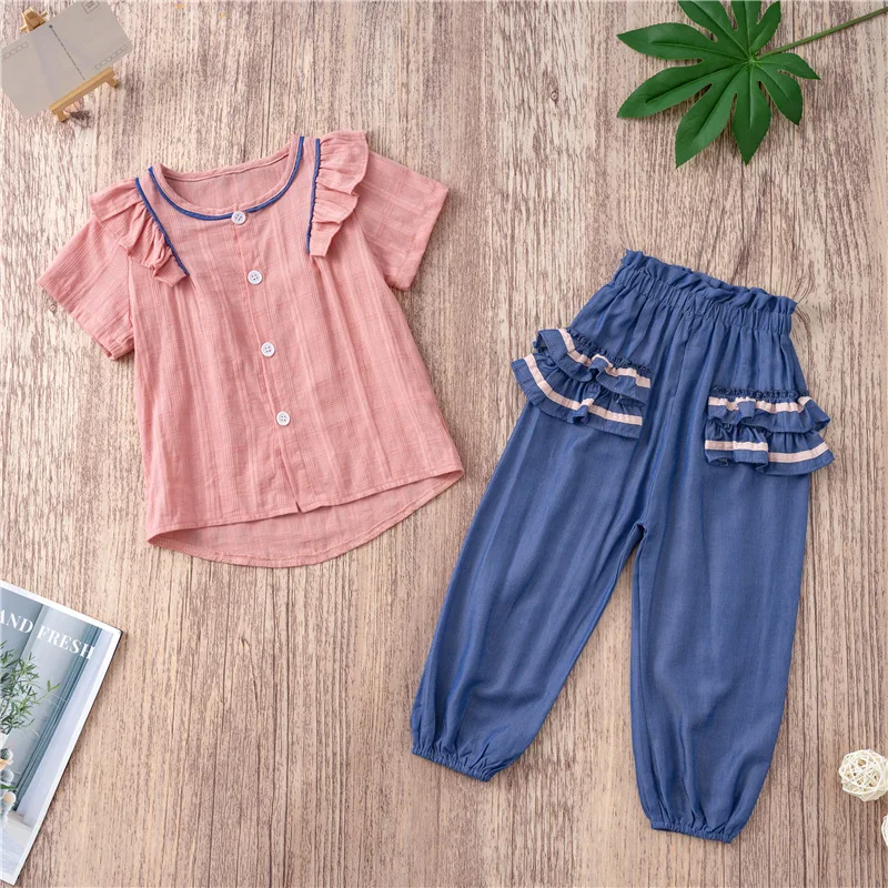 Big Girls Clothes Set 6 7 8 Years Kids Clothing Set Summer Fashion Flower Sleeve Top + Pants 2pcs
Big Girls Clothes Set 6 7 8 Years Kids Clothing Set Summer Fashion Flower Sleeve Top + Pants 2pcs