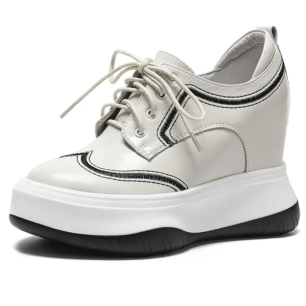 Platform Fashion Sneaker Women's Genuine Leather Ankle Boots Wedge High Heels Goth Brogue Oxfords 34 35 36 37 38 39 40
Platform Fashion Sneaker Women's Genuine Leather Ankle Boots Wedge High Heels Goth Brogue Oxfords 34 35 36 37 38 39 40