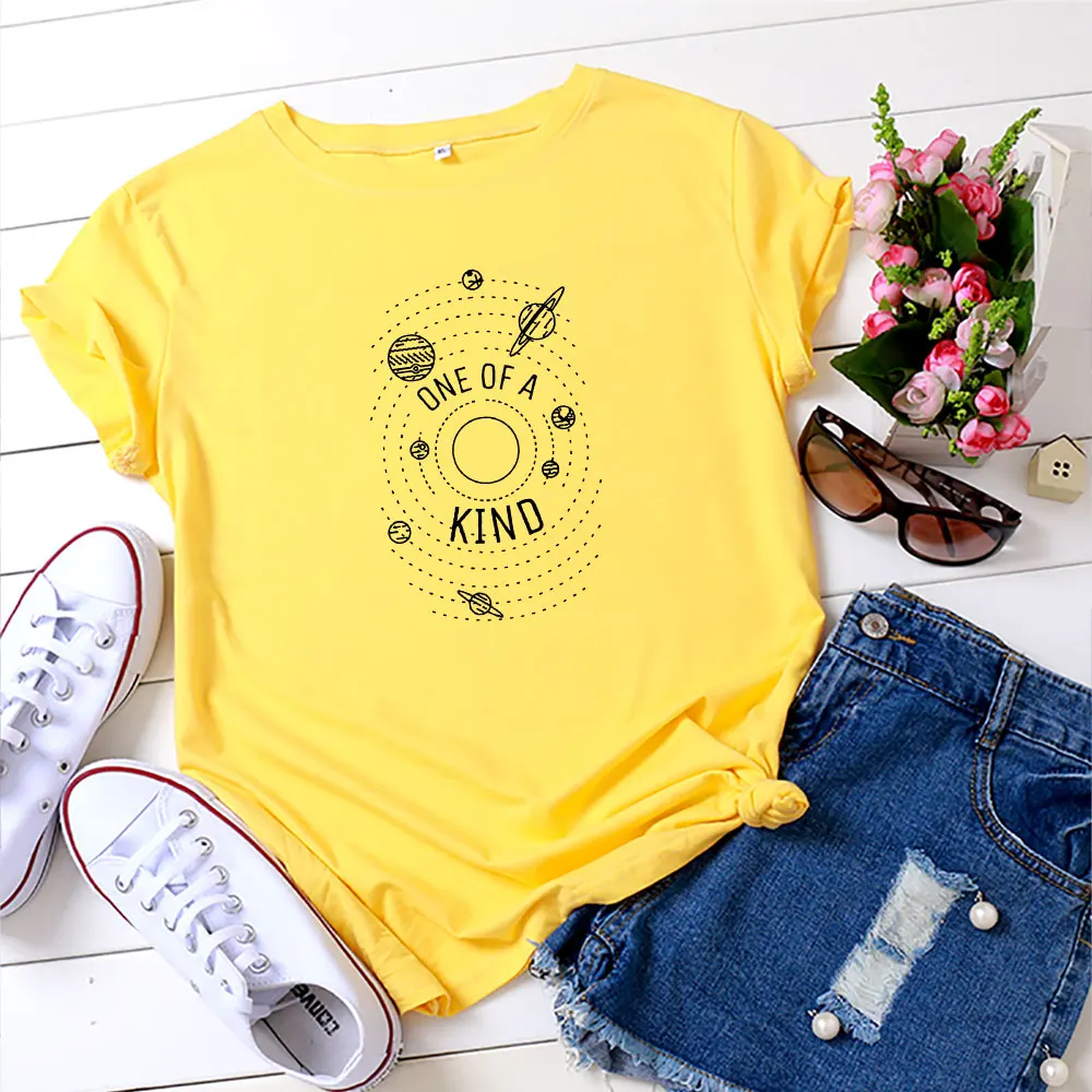Summer Women T-shirt Harajuku Cartoon One of a Kind Letter Print T-Shirt O-neck Short Sleeve Oversized Tshirt Women Clothing Top
Summer Women T-shirt Harajuku Cartoon One of a Kind Letter Print T-Shirt O-neck Short Sleeve Oversized Tshirt Women Clothing Top