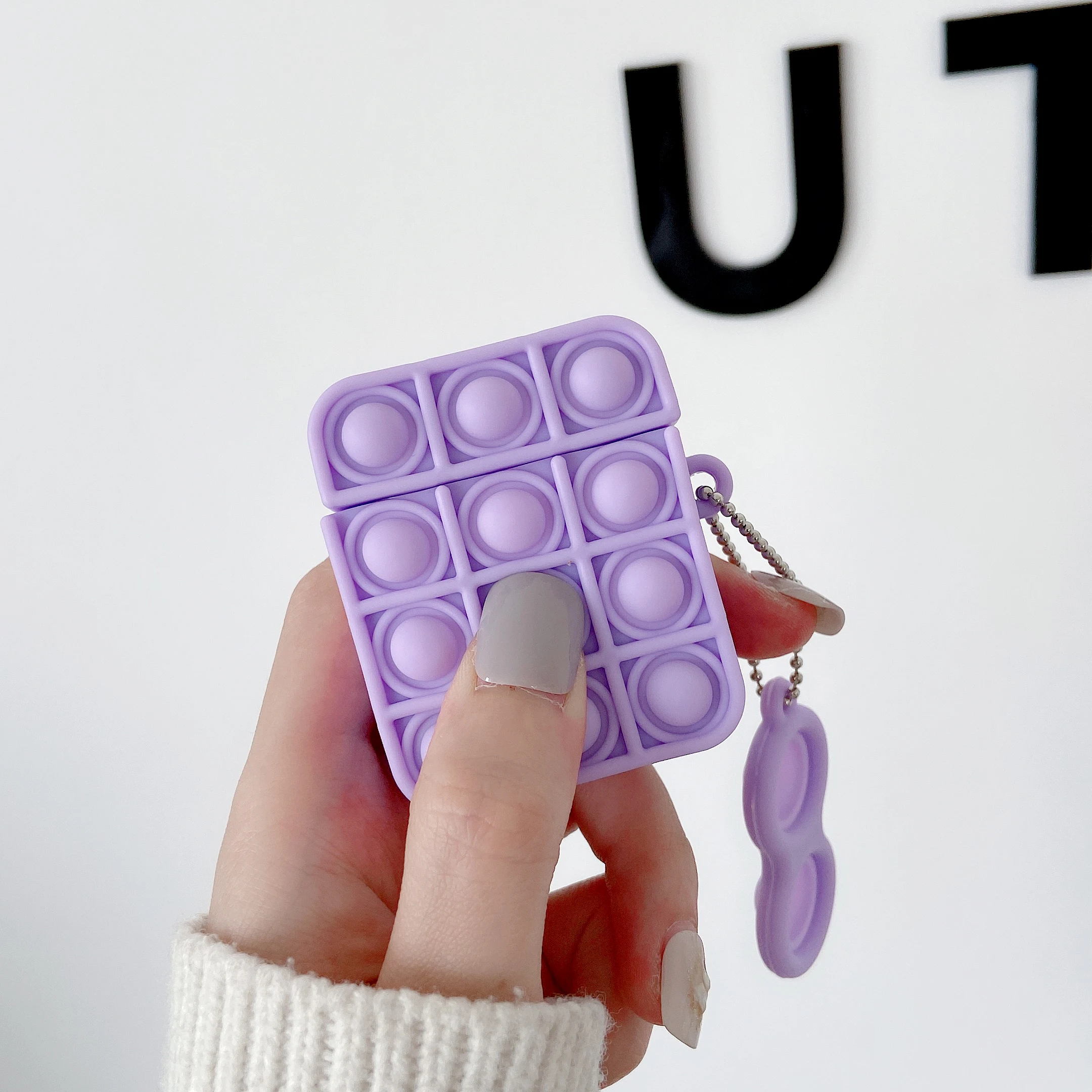 For Airpods Case Pop Cute Reliver Stress Pop Bubble Silicone Cover Case for Apple Airpods Pro 1 2 Air pods Pro Bubble Fidget
For Airpods Case Pop Cute Reliver Stress Pop Bubble Silicone Cover Case for Apple Airpods Pro 1 2 Air pods Pro Bubble Fidget