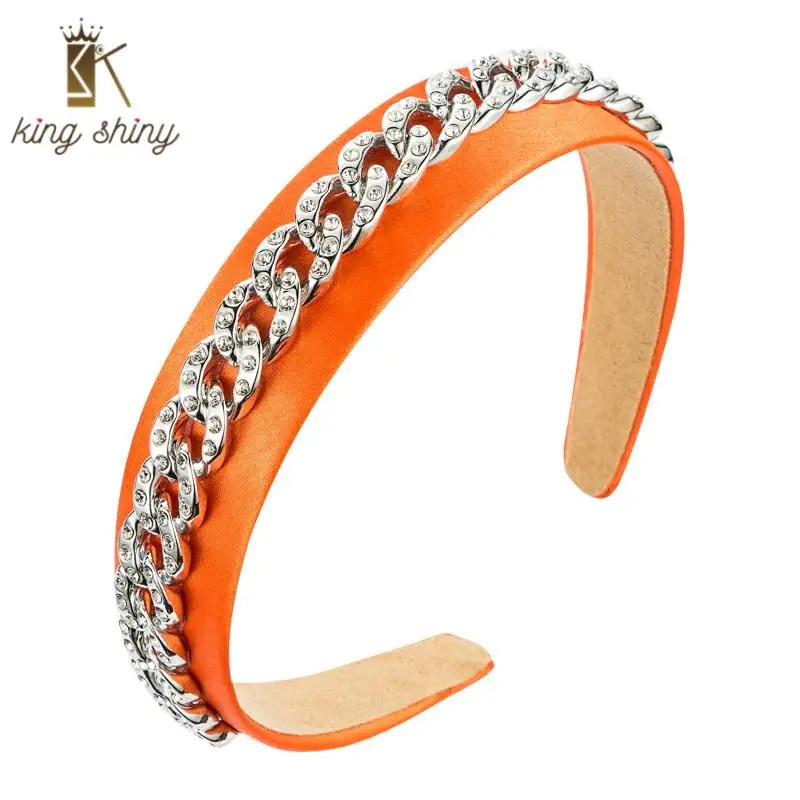 Za Elegant Metal Chain Headband for Woman Vintage Sparkly Rhinestone Solid Color Fabric Hairband Female Party Hair Accessories
Za Elegant Metal Chain Headband for Woman Vintage Sparkly Rhinestone Solid Color Fabric Hairband Female Party Hair Accessories