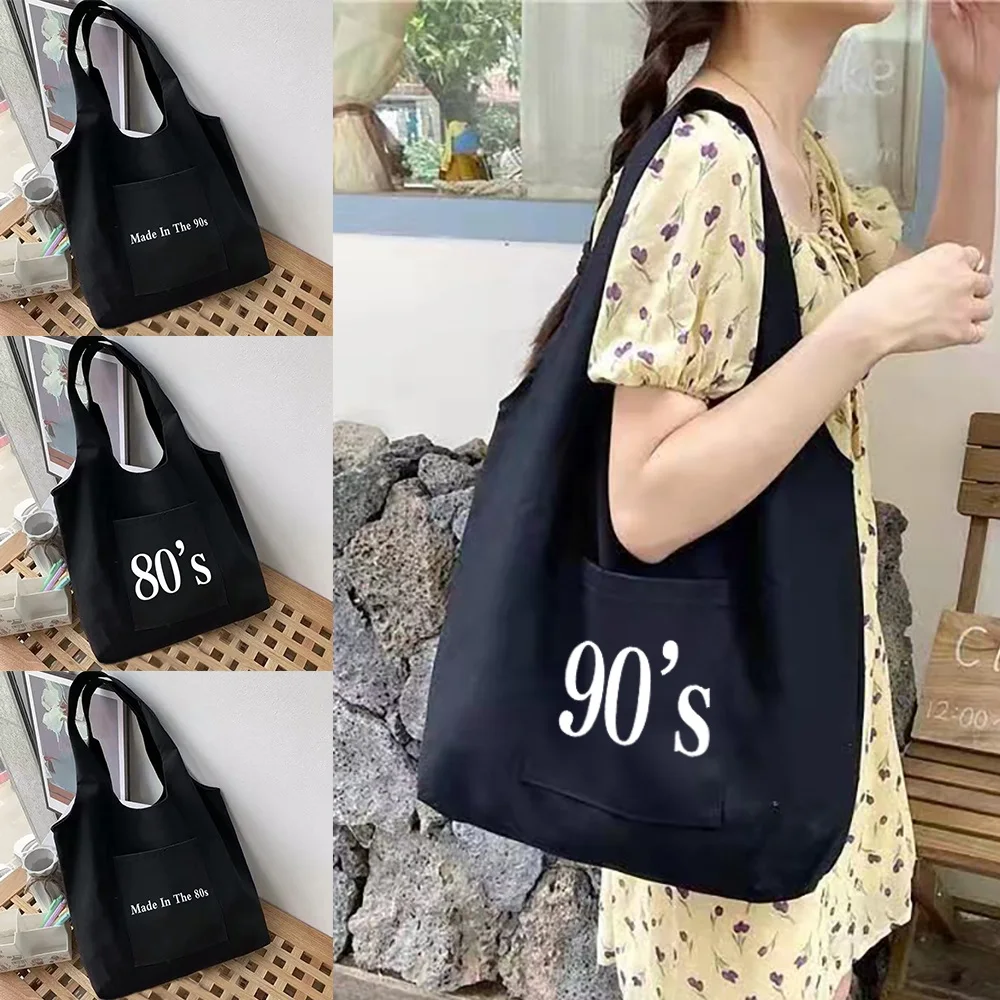 Women's Shopping Bags Shoulder Shopper Vest Bag Cotton Canvas Grocery Eco Handbags Commuter Years Series Tote Bag 
Women's Shopping Bags Shoulder Shopper Vest Bag Cotton Canvas Grocery Eco Handbags Commuter Years Series Tote Bag