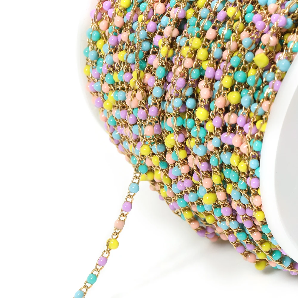 2Meters 2x3mm Colorful Gold Necklace Chain Stainless Steel for Bracelet Accessories for Jewelry Making Wholesale DIY
2Meters 2x3mm Colorful Gold Necklace Chain Stainless Steel for Bracelet Accessories for Jewelry Making Wholesale DIY