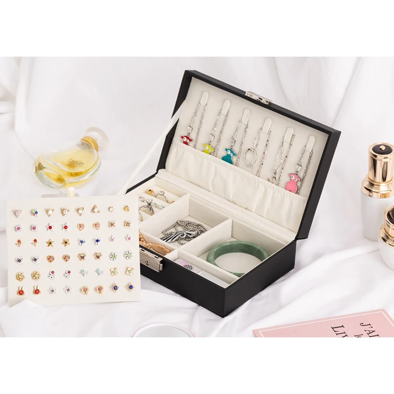 Leather Jewelry Box Travel Jewelry Organizer Multifunction Necklace Earring Ring Storage Box for Women Gifts
Leather Jewelry Box Travel Jewelry Organizer Multifunction Necklace Earring Ring Storage Box for Women Gifts