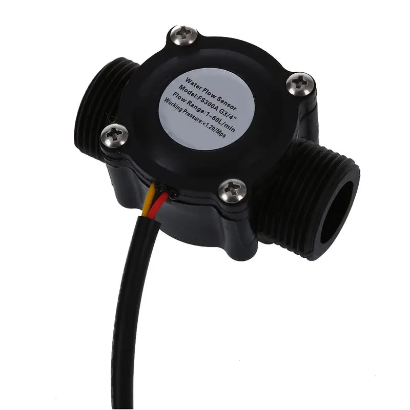 1-60L/Min DC 5-24V Hall Effect Water Flow Sensor Counter Meter FS300A
1-60L/Min DC 5-24V Hall Effect Water Flow Sensor Counter Meter FS300A