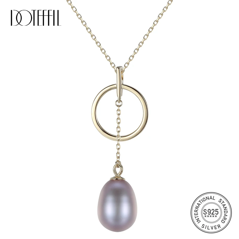 DOTEFFIL, новинка, Жемчужное серебро 925 пробы, ожерелье для женщин, благородное ювелирное звено, натуральный пресноводный жемчуг, подвеска на се... 
DOTEFFIL, новинка, Жемчужное серебро 925 пробы, ожерелье для женщин, благородное ювелирное звено, натуральный пресноводный жемчуг, подвеска на се...