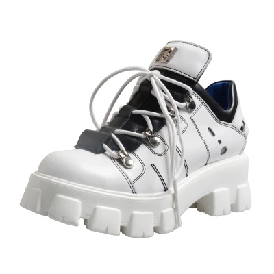 Thick-soled Metal Decor Woman Martin Boots Genuine Leather Round Toe Lace-Up Short Shoes 2021 Fashion Casual Flat Shoes
Thick-soled Metal Decor Woman Martin Boots Genuine Leather Round Toe Lace-Up Short Shoes 2021 Fashion Casual Flat Shoes