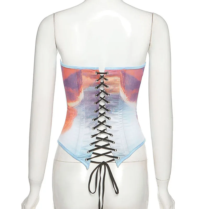 TNNAOFF Aesthetic Printed Bandage Corset Breast Wrap for Women 2021 Sexy Fashion Party Clubwear Backless Lace Up Slim Tanks
TNNAOFF Aesthetic Printed Bandage Corset Breast Wrap for Women 2021 Sexy Fashion Party Clubwear Backless Lace Up Slim Tanks