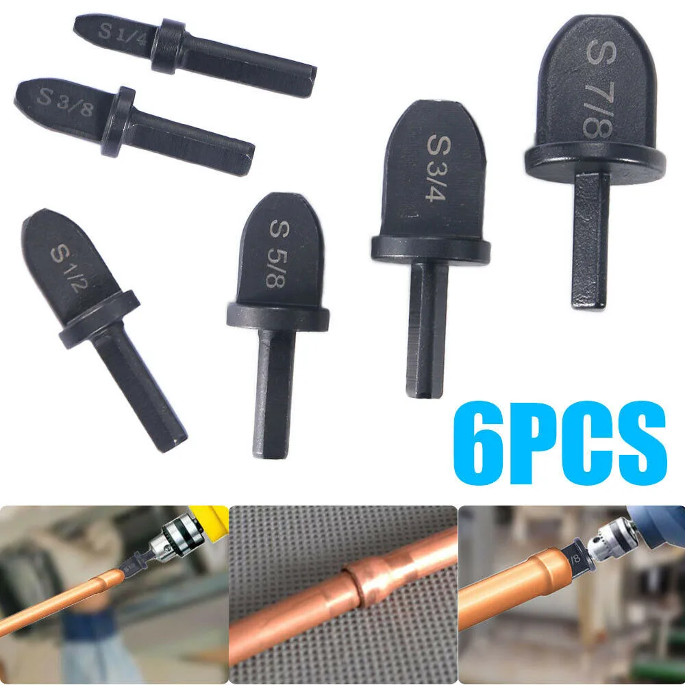 6Pcs Pipe Expander Swaging Tool Drill Bit Set Air Conditioner Copper Pipe Flaring Tube Expander Bearing Steel For Woodworking
6Pcs Pipe Expander Swaging Tool Drill Bit Set Air Conditioner Copper Pipe Flaring Tube Expander Bearing Steel For Woodworking
