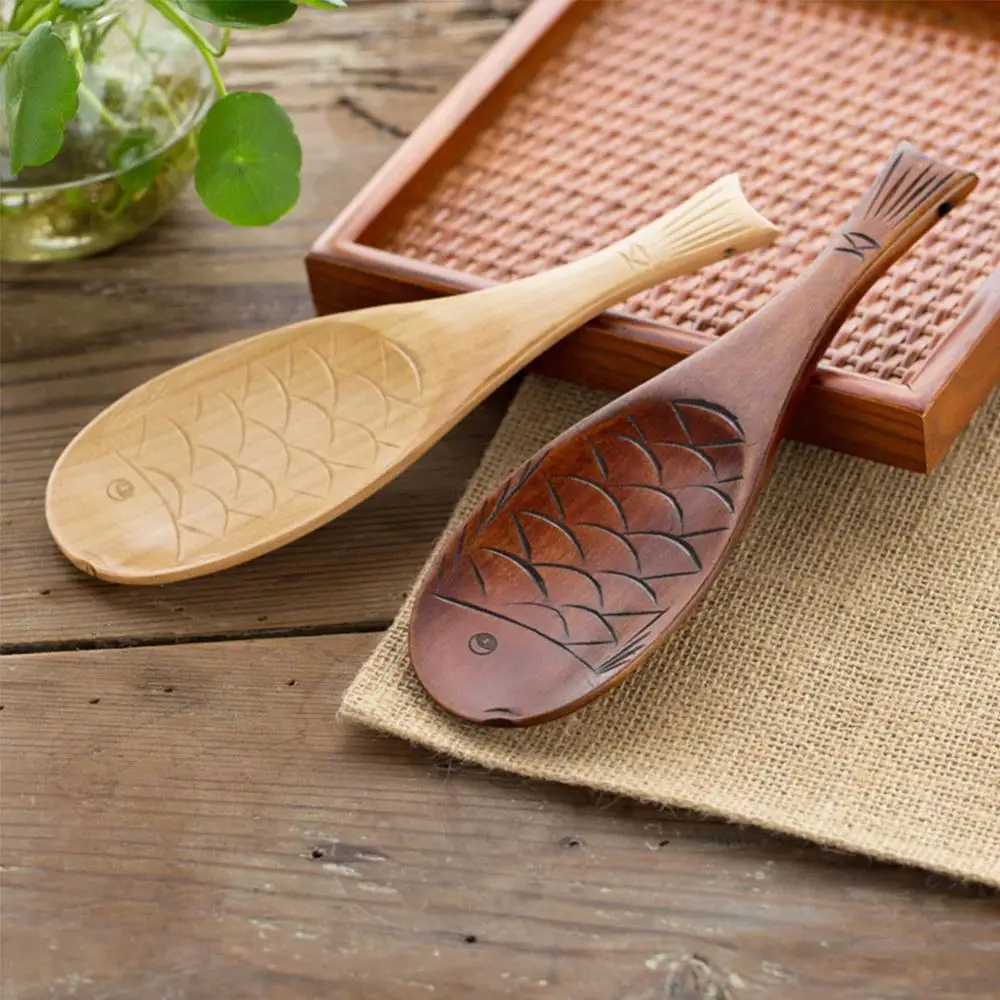 Creative Wooden Shovel Rice Spoon Hand Polished Solid Color Fish Shape Wooden Fish Rice Scoop Firm kitchenware For Rice Soup
Creative Wooden Shovel Rice Spoon Hand Polished Solid Color Fish Shape Wooden Fish Rice Scoop Firm kitchenware For Rice Soup