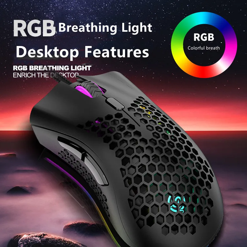 Lightweight M7 Gaming Mouse Honeycomb Shell Ergonomic Mice with Soft Rope Cable for Computer Gamer Computer Peripheral
Lightweight M7 Gaming Mouse Honeycomb Shell Ergonomic Mice with Soft Rope Cable for Computer Gamer Computer Peripheral