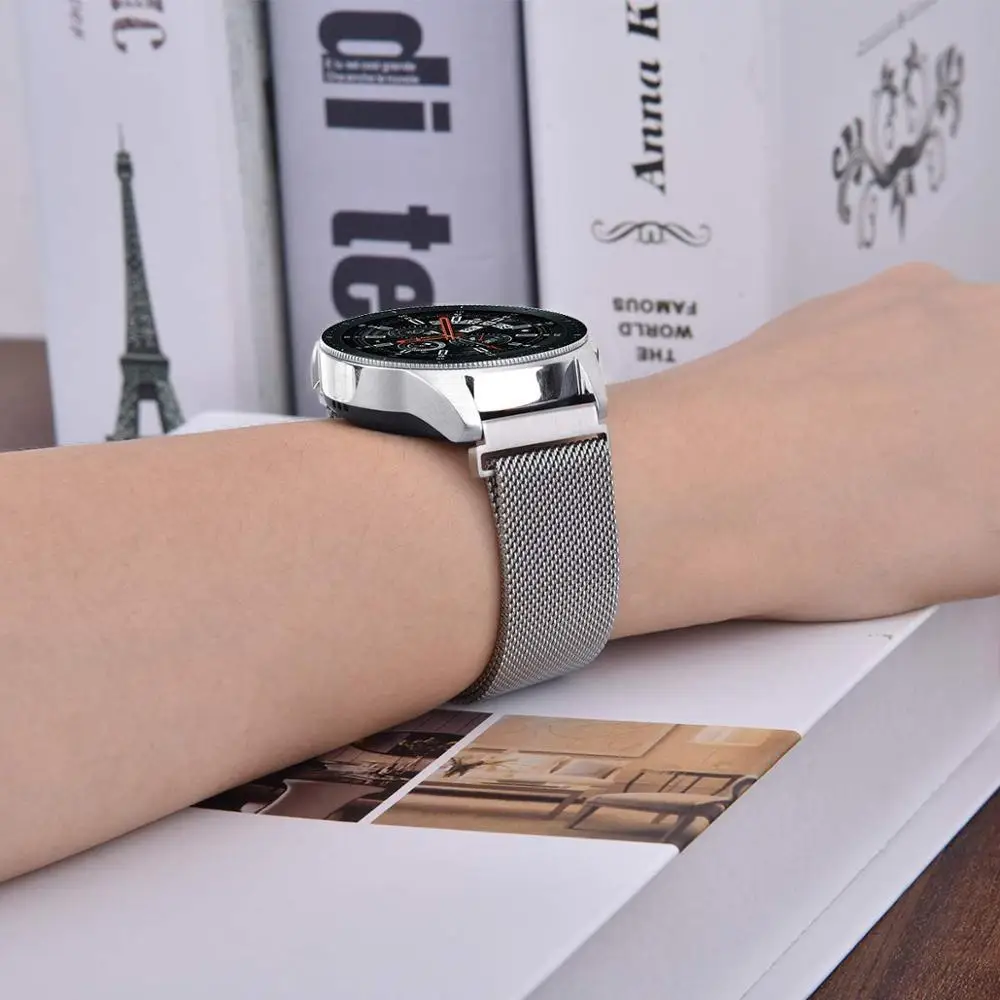 Ремешок магнитный для Samsung Galaxy watch 46 мм 42 Active 2/amazfit GTS/GTR браслет Huawei GT/2/2e/pro 20 22