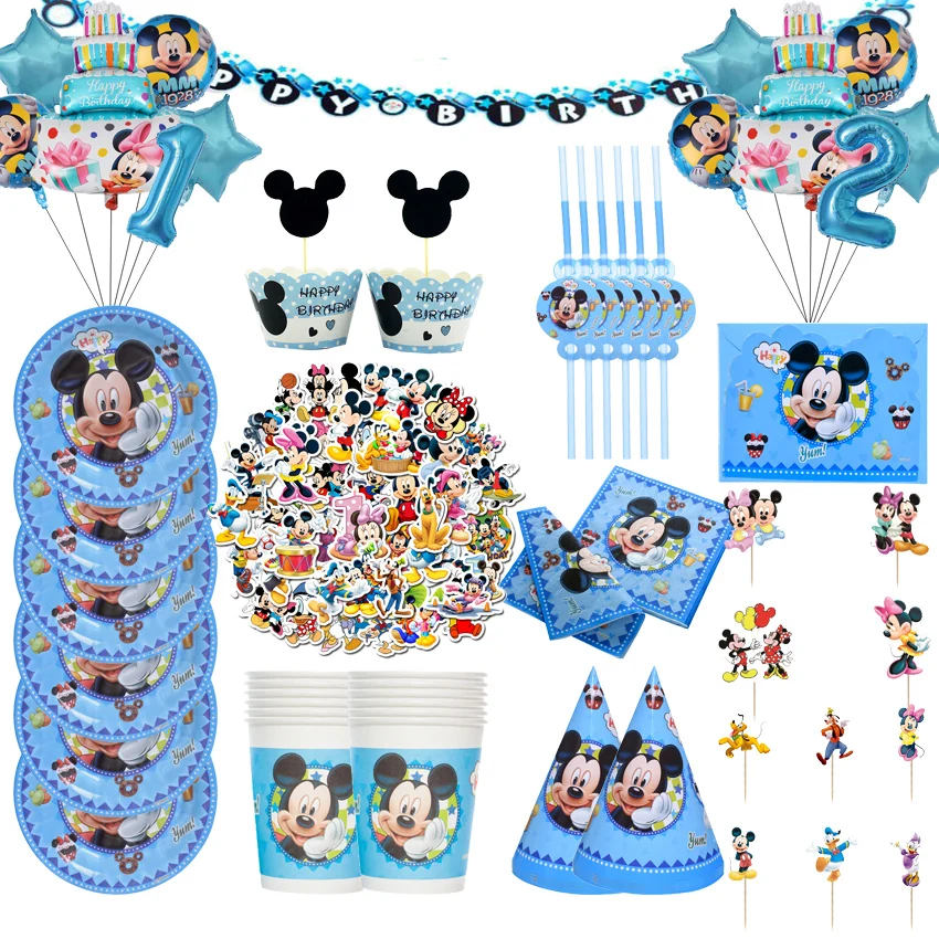 Cartoon Disney Mickey Mouse Theme Kids Favor Birthday Party Cups Plates Balloon Baby Shower Disposable Tableware Supplies
Cartoon Disney Mickey Mouse Theme Kids Favor Birthday Party Cups Plates Balloon Baby Shower Disposable Tableware Supplies