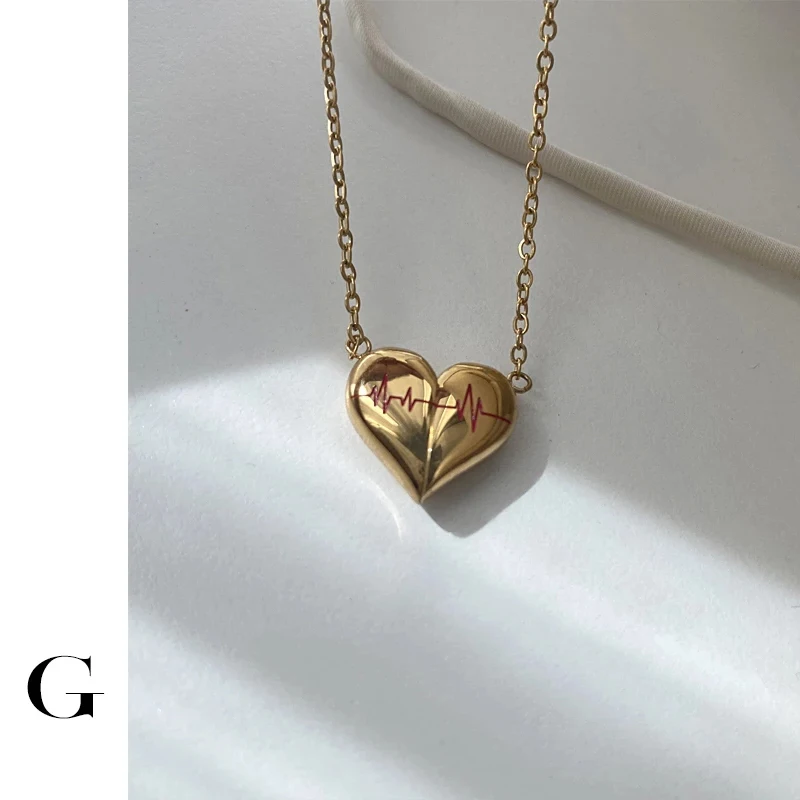 GHIDBK Korean Fashionable Unique Magnetic Heart Stainless Steel Necklaces For Couple Electrocardiogram Shape Valentine'day Gift
GHIDBK Korean Fashionable Unique Magnetic Heart Stainless Steel Necklaces For Couple Electrocardiogram Shape Valentine'day Gift