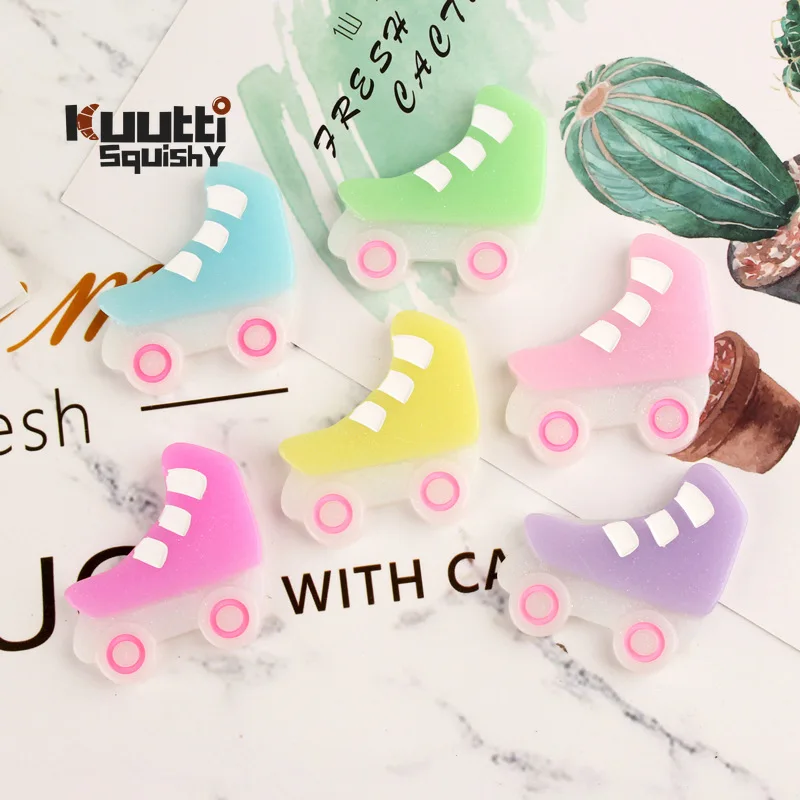 Kuutti мягкие 30 шт. резиновые коньки обувь слизи талисманы головные уборы Flatback