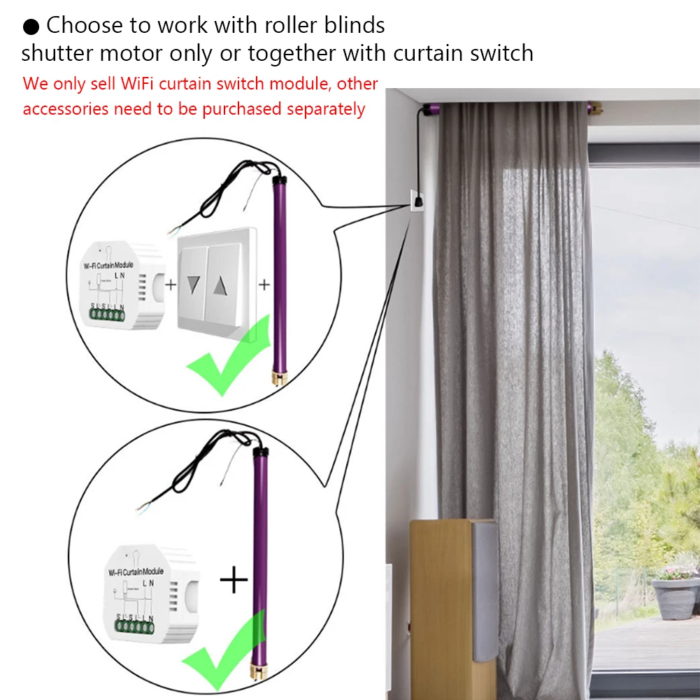 WiFi Curtain Module Roller Smart Life Motor Relay Switch Shutter Blind Google Home Module DIY Tuya APP Voice Control for Home
WiFi Curtain Module Roller Smart Life Motor Relay Switch Shutter Blind Google Home Module DIY Tuya APP Voice Control for Home