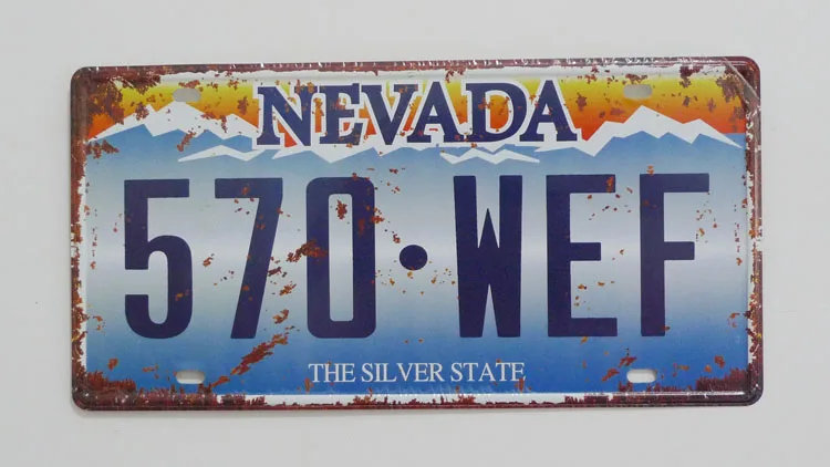 1 pc Nevada The Silver state tin sign plate US American car license plaques man cave garage sign
1 pc Nevada The Silver state tin sign plate US American car license plaques man cave garage sign