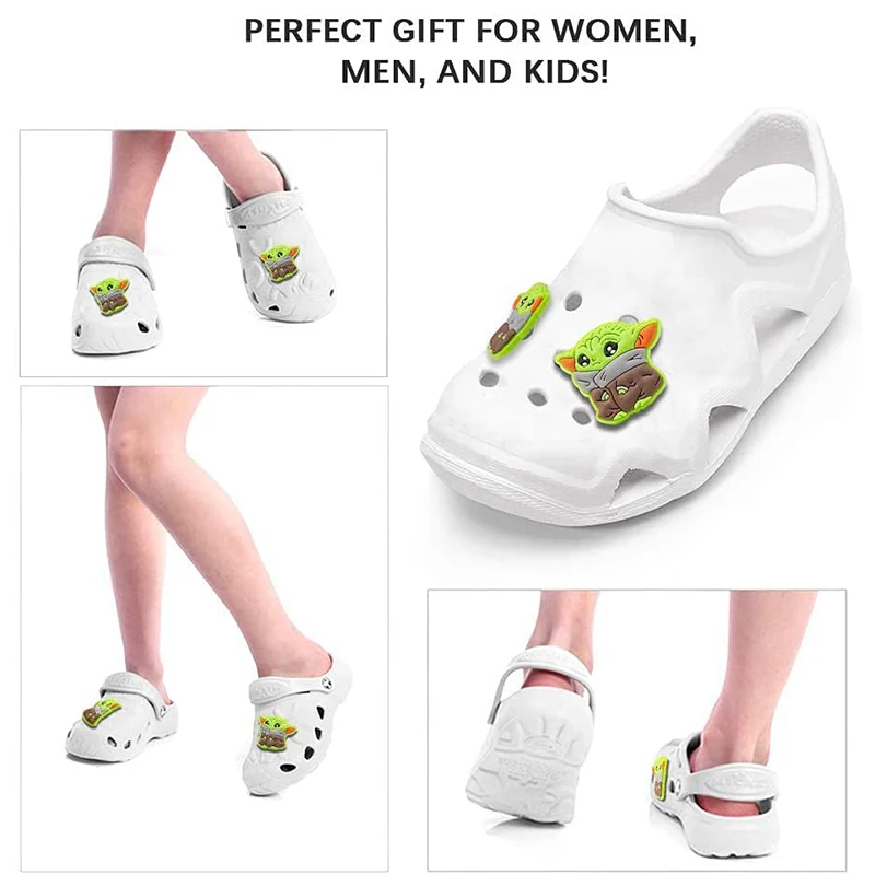 8pcs Yoda Baby Cute Croc Shoes Accessories JIBZ PVC Shoe Crewmates Button Trendy Charm Mandalorian Cartoon Charm for Kids Gift
8pcs Yoda Baby Cute Croc Shoes Accessories JIBZ PVC Shoe Crewmates Button Trendy Charm Mandalorian Cartoon Charm for Kids Gift