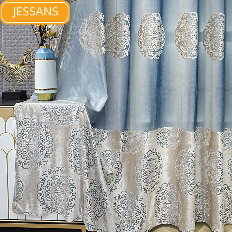 Chinese Flannel Jacquard Stitching Curtains for Living Room Bedroom Study Curtain Gauze Curtain Finished Product Customization
Chinese Flannel Jacquard Stitching Curtains for Living Room Bedroom Study Curtain Gauze Curtain Finished Product Customization