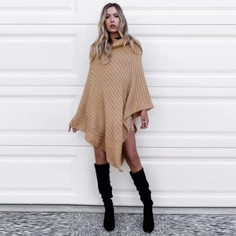 Women's Pullover Cotton European And American Style Irregular Turtleneck Bat Shirt Temperament Shawl Sweater Fashion Vestidos
Women's Pullover Cotton European And American Style Irregular Turtleneck Bat Shirt Temperament Shawl Sweater Fashion Vestidos