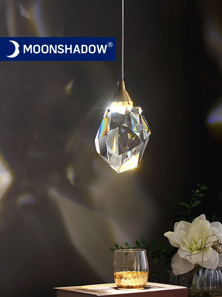 MOONSHADOW Pendant Lights Bedroom Led Full Brass Crystal Nordic Lamp Luminaire Suspension Decoration Salon Hanging Lamp 220V
MOONSHADOW Pendant Lights Bedroom Led Full Brass Crystal Nordic Lamp Luminaire Suspension Decoration Salon Hanging Lamp 220V
