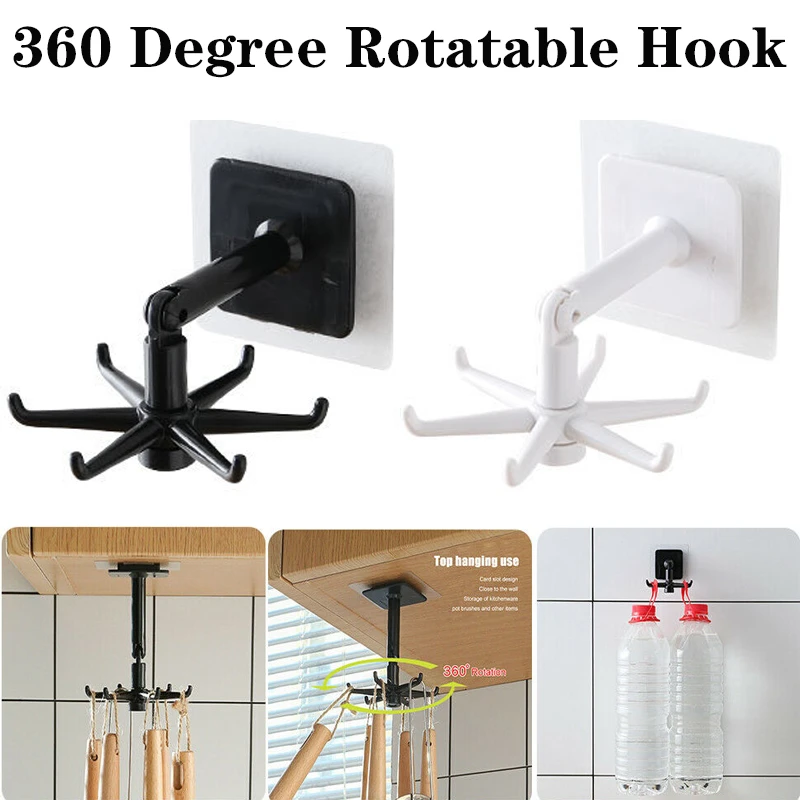 Eco-friendly Under Shelf Rotate Hook Holder Hang Kitchen Cabinet Storage Rack 360 Degrees Home Punch-free Seamless Hooks
Eco-friendly Under Shelf Rotate Hook Holder Hang Kitchen Cabinet Storage Rack 360 Degrees Home Punch-free Seamless Hooks