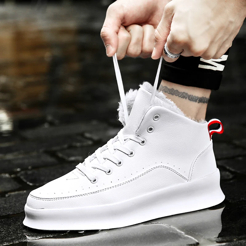 Hightop Shoes Men Casual Shoes Leather Sapato Mens High Top Fashion Sport Male Sneakers Man White Spring Leisure
Hightop Shoes Men Casual Shoes Leather Sapato Mens High Top Fashion Sport Male Sneakers Man White Spring Leisure