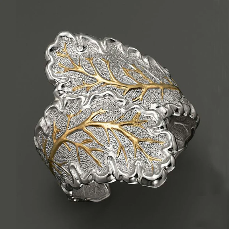 Delicate Leaf Ring For Women Silver Color Micro Inlay Present Finger Vintage Fashion Jewelry Open Cuff Cocktail Bague
Delicate Leaf Ring For Women Silver Color Micro Inlay Present Finger Vintage Fashion Jewelry Open Cuff Cocktail Bague