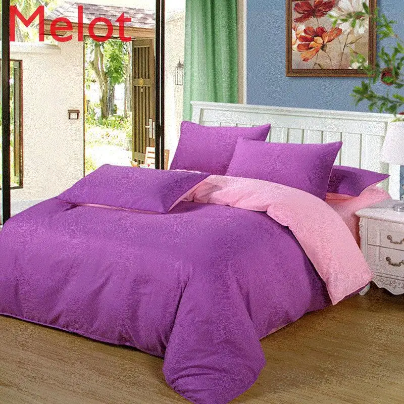 High Quality Pure Color Thickened Encryption Reactive Dyeing Double-Sided Quilt Cover Bed Sheet and Pillowcase Four-Piece Set
High Quality Pure Color Thickened Encryption Reactive Dyeing Double-Sided Quilt Cover Bed Sheet and Pillowcase Four-Piece Set